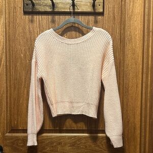 Lulu's Soft Pink Crew Neck Sweater